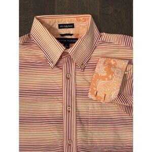 Tommy Hilfiger Men's‎ Size M Button Up Shirt Long Sleeve 2 Ply Fabric Flip Cuff